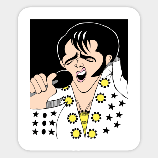 LEGENDARY ROCK AND ROLL SINGER Sticker